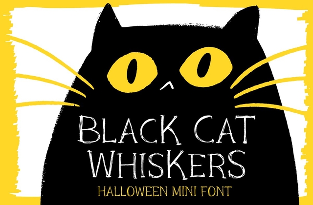 Пример шрифта Black Cat Whiskers